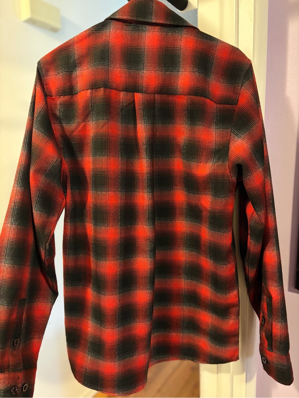 DIXXON Red and Black Plaid Casual Button-Down Shirt - Picture 4 of 5